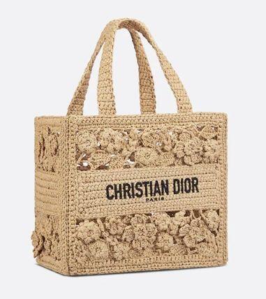 【新作大人気！】 DIOR BOOK TOTE スモールバッグ　ラフィア